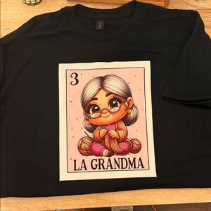 Gildan Black Loteria Shirt La Grandma Graphic